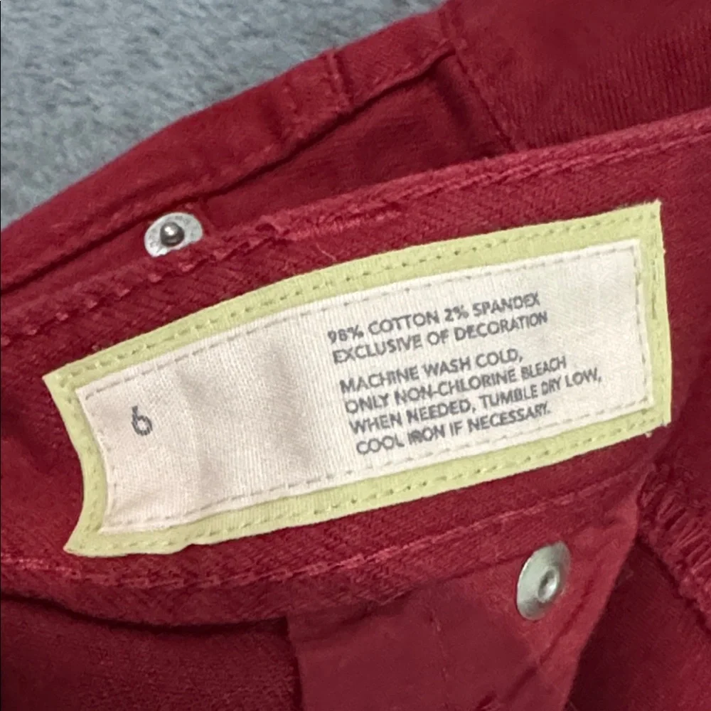LOFT Ann Taylor Red Original Boot Jeans Women's Size 6 Casual Wear